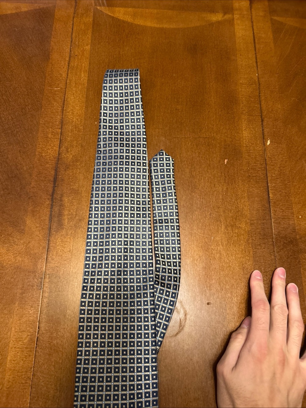 Classic Blue Geometric Men's Tie Stafford